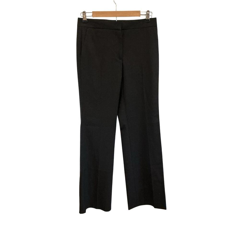 Helmut Lang Wool Blend Wide Leg Dress Pants‎ Size 4 Black Classic Career Office